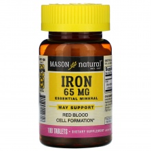 Витамины Mason Natural Iron  65 мг 100 таблеток
