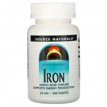 Витамины Source Naturals Iron 25 мг 250 таблеток